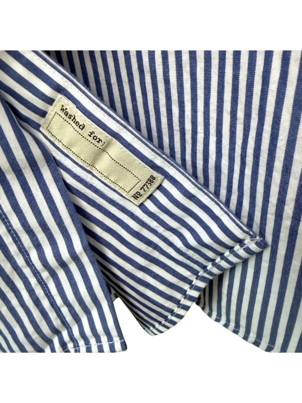 J.Crew Mens Shirt Large Slim Untucked Blue White Stripe Preppy Button Up NWT